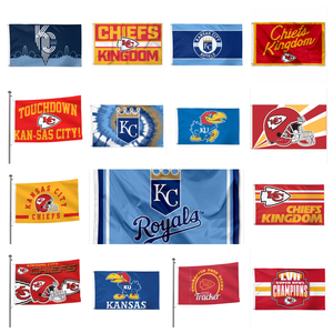 Yeni Tasarım Özel Toptan <span class=keywords><strong>Kansas</strong></span> City Temsilcisi Beyzbol Futbol Takımı <span class=keywords><strong>Kansas</strong></span> City Chiefs İç/Dış Mekan Sergileme Bayrağı - Product Image 1