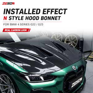 Capó Ventilado Estilo N de Fibra de Carbono Seca ZESON para <span class=keywords><strong>BMW</strong></span> Serie 4 G22 G23 G26 M440i 430i 2021+ - Product Image 2