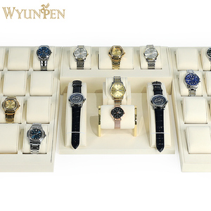 WYP-Estante de lujo para reloj, soporte de exhibición negro, conjunto de soporte de pulsera para joyería, escaparate de gabinete