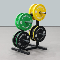 SMARTFIT Vente directe usine : Support de rangement pour plaques de poids et bumper plates en caoutchouc, pour usage en salle de sport