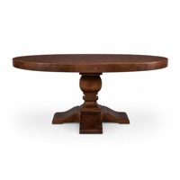 Table de salle à manger ovale rustique en bois massif, structure en pin KD, pour banquets de luxe, événements, mariages, fournitures pour fêtes