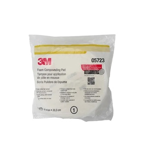 3M 05723 Single Sided Flat Back <strong>Hook</strong> <strong>and</strong> <strong>Loop</strong> 8 in (203.2 Mm) 2 Pads/Bag Foam Compounding Pad - Product Image 1