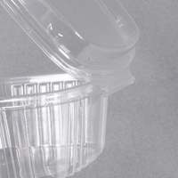 12 Oz Heldere Rpet Hoge Clamshell Deli Container Met Koepeldeksel Wegwerp Clamshell Plastic Voedselverpakking Container Voor Salade