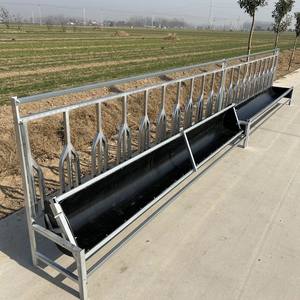 รั้วคลิปคอร่องสำหรับป้อนขนแกะใช้งานหนักแบบใหม่ดีไซน์ฝาพับพลาสติกแข็งแรงป้องกันการแข่งขันด้านอาหารจากแกะ - Product Image 3