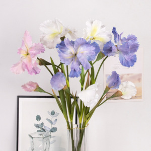 Fleurs artificielles Alice Iris en soie, haute simulation, style nordique, pour décoration maison et mariage - Product Image 1