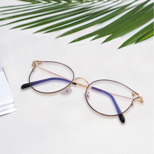 99yi xym5803 redonda de acero inoxidable Kacamata Optik de ojo de gato gafas para mujeres - Product Image 6