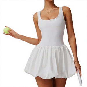 Customized U Neck Women's Spandex/Nylon <b>Skirt</b> Breathable Workout Sportswear Padded Tennis uniform high quality - Product Image 3