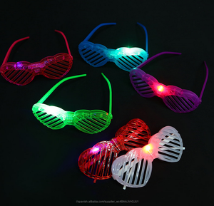 2021 led new years glasses flashing heart shaped christmas carnival eyeglasses - Product Image 3