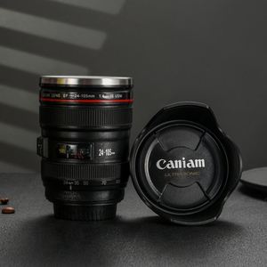 Shape Stainless Steel Popular Fashion Cup Black 24-105Mm Coffee <b>Camera</b> Lens Mug Custom Logo - Product Image 3
