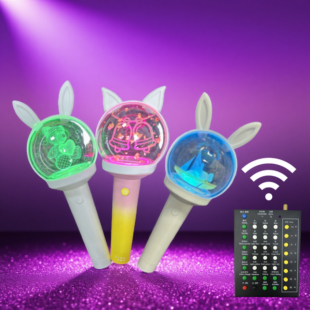 DMX Central Control LED Light Stick 15 RGB Colors Silica Gel Portable Custom Kpop Light Stick Promotion Gifts Night Club