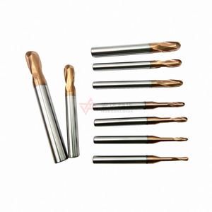 Fresa de carburo sólido imperial de 4 filos, tamaños estándar en pulgadas de 3/64", 3/8" y 1/4" para aplicaciones de fresado CNC - Product Image 5