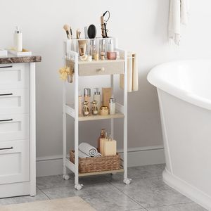 Soporte <span class=keywords><strong>de</strong></span> papel para <span class=keywords><strong>secador</strong></span> <span class=keywords><strong>de</strong></span> pelo <span class=keywords><strong>de</strong></span> metal y madera <span class=keywords><strong>de</strong></span> 3 niveles, delgado, <span class=keywords><strong>de</strong></span> <span class=keywords><strong>pie</strong></span>, para espacios estrechos, organizador lateral para inodoro y baño, para el hogar - Product Image 5