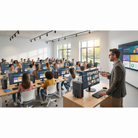 Mini PC Intel Core i3 de escritorio, montable en VESA, precio de fábrica al por mayor, personalizado OEM ODM, para laboratorio informático escolar.