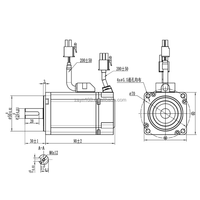 Kit de moteur servo AC monophasé 220V 3000 tr/min 1,27 N.m 400W pour machine à coudre, dispositif d'automatisation CNC