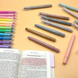 Y711 Nuevo Juego de 24 Marcadores de Gel Pastel para Biblia, Resaltadores de Papelería, Coloridos, Sin Sangrado, Punta Plana, Tipo Pincel - Product Image 4