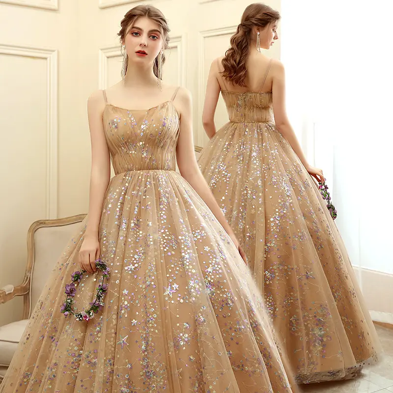 Luxury Star Sequined Rococo Gown Queen Prom Evening Dresses Victoria Belle Ball Princess Dress