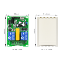 Interrupteur sans fil à télécommande pour portes électriques, barrières, lampes, moteur 1500W, 2 canaux, AC220V, marche avant et arrière