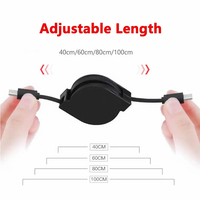 Produit le plus vendu dans alibaba 3.3ft type-c à type-c 3A 60W câble usb rétractable UC022 pour câble de chargeur de téléphone portable pour ordinateur portable