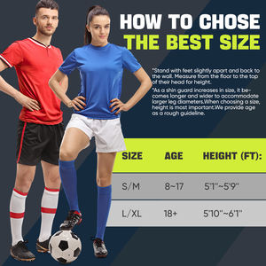 Diskon besar ringan lembut sangat fleksibel nyaman sepakbola pelindung tulang kering bantalan dengan pelindung kaus kaki pergelangan kaki - Product Image 5