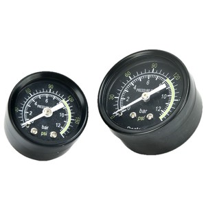 Doctor. Manómetro Analógico de Presión de Titanio 0-180 Psi 0-12 Bar con Cabeza Metálica para Compresor de Aire y Bomba - Product Image 5