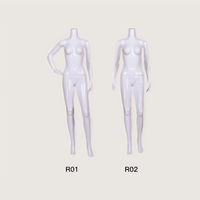 Accesorios de Maniquí de plástico de cuerpo completo para ropa de mujer con cabezales intercambiables para escaparate soporte de exhibición de ropa