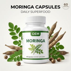 Capsules de Moringa OEM, 60 capsules, complément alimentaire à base de plantes, fabrication en marque privée - Product Image 1