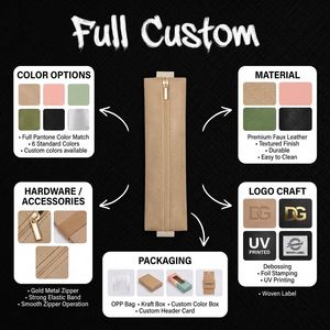 Carnet 2026 avec bande élastique réglable, matériaux en papier <span class=keywords><strong>DuPont</strong></span>, étui à stylo en cuir, trousse à crayons étanche - Sacs à crayons haut de gamme - Product Image 4