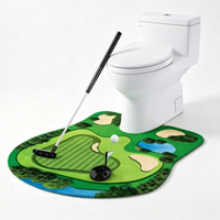 Ensemble de jeu de golf pour toilettes, jouet de mini-golf amusant pour salle de bain, en stock, personnalisation OEM disponible