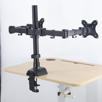 Support universel pour moniteur et ordinateur portable, support mural pour double moniteur, bras de support pour écran plat LCD de 32 pouces