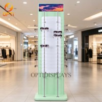 Custom Freestanding Sunglasses Display Rack Floor-Standing Eyewear Display Stand for Optical Store Use