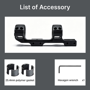 Support de lunette optique étanche en aluminium BANGBANG - Tube de 30 mm, monture de 11 mm, hauteur centrale de 1,14 pouce |   Niveau à bulle intégré pour l'extérieur - Product Image 5