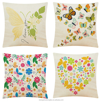 Housses de coussin carrées décoratives, motif floral folklorique, style hippie bohème, pour canapé, lit, 18*18 pouces