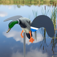 Leurre de chasse électrique 3D pour sports de plein air, canard mallard en plastique avec ailes rotatives électriques