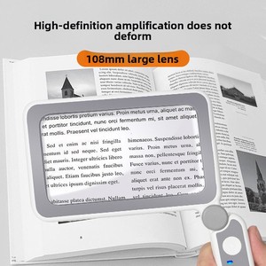 Kaca pembesar genggam 4X, kaca pembesar genggam dengan lampu lipat persegi panjang dengan lampu LED untuk membaca - Product Image 3