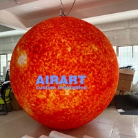 Grande lune gonflable pour la publicité de parc d'attractions, lune gonflable géante personnalisée avec LED, boule de lune gonflable