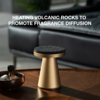 Diffuseur d'arômes sans eau en pierre volcanique naturelle, diffuseur de parfum sûr avec chaleur constante pour l'aromathérapie à domicile