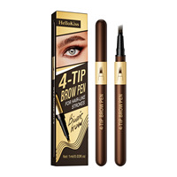 Delineador de Ojos de Cuatro Puntas Hellokiss, Resistente al Agua, Larga Duración, Sin Manchas, Sin Sudoración, Sin Decoloración, Simulado