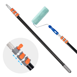 4 Sections Flip Lock Extendable Aluminum Telescopic Pole 98-320cm Multi Purpose <strong>Paint</strong> <strong>Roller</strong> Factory Direct Supply - Product Image 4