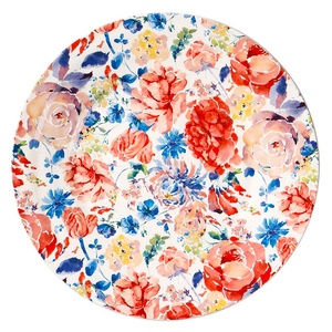 Assiette à dîner en céramique avec motif de rose du jardin exotique de Cuba, Havane, couverts - Product Image 6