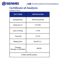Additifs chimiques de haute qualité, stéarate de lithium, prix d'usine, émulsifiants, qualité industrielle, poudre, CAS 4485-12-5