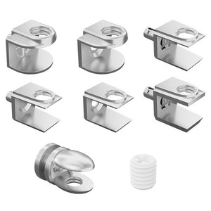 Glass Clips Zinc Alloy Durable Desktop Tabletop Mounting Brackets For <b>Display</b> <b>Cases</b> Wine Cabinets Office Desk Partition - Product Image 1