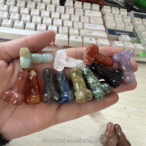 Venta al por mayor de mini dildo de cristal natural, colgante de cuarzo rosa tallado a mano, varita de piedras curativas, otras artesanías de cristal - Product Image 5