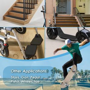 Bande adhésive Aolabela 33 pouces x 9 pouces en polychlorure de vinyle sans bulles d'air, noire, <span class=keywords><strong>pour</strong></span> planches à <span class=keywords><strong>roulettes</strong></span>, trottinettes et guidons de vélo, fabriquée en Chine - Product Image 6