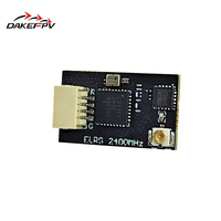 Receptor FPV DAKEFPV DAKE 2.4G NANO RX con Antena de 3Db para Conector, Potencia de Transmisión de 100mw, 4 Engranajes Ajustables, Chip RF LR1121