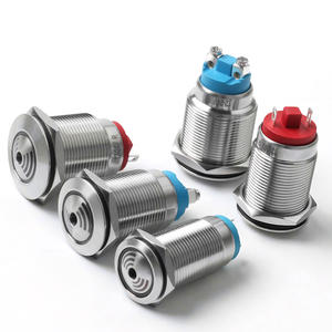 Alarme sonore en métal <span class=keywords><strong>16</strong></span>/19/22mm en acier inoxydable 12v-24v haut décibel interruption - Product Image 1