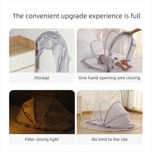 Moustiquaire pliable robuste anti-affaissement à mailles fines et quatre tubes de support pour <span class=keywords><strong>lit</strong></span> bébé et usage commercial |   Directement de l'usine - Product Image 4