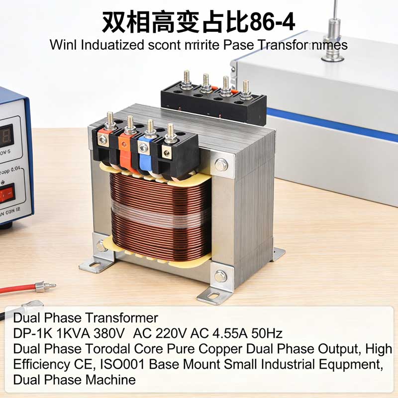 Transformateur biphasé DP-1K 1 kVA 380 V 220 V 50 Hz 60 Hz biphasé