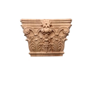 Classico decorativo in legno intagliato capitelli lesaster acanto foglia capitello - Product Image 1