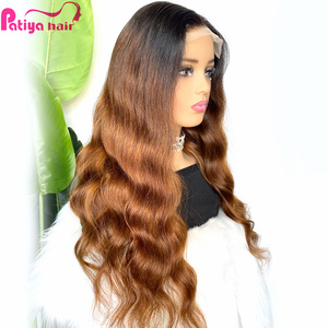 Beauty Supply Store Productos para el cabello Venta al por mayor Ombre 1b/30 Peluca con malla frontal Cuerpo ondulado Dos tonos Color 1b/30 Pelucas de cabello humano peruano - Product Image 2
