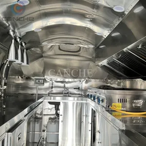 Chariot de nourriture entièrement équipé en acier inoxydable et aluminium, kiosque mobile, remorque alimentaire - Product Image 5